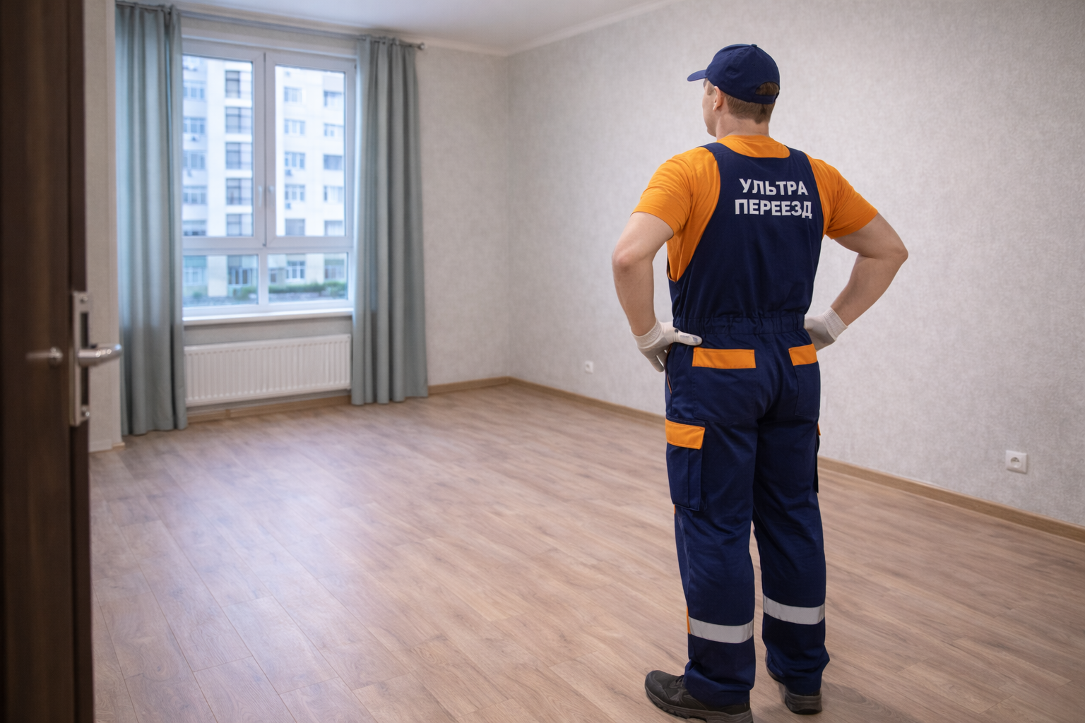 Чистая пустая квартира после завершения переезда