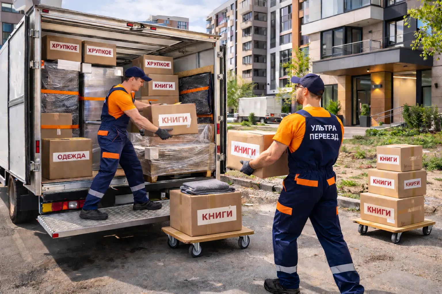 Выгрузка и занос вещей в новую квартиру
