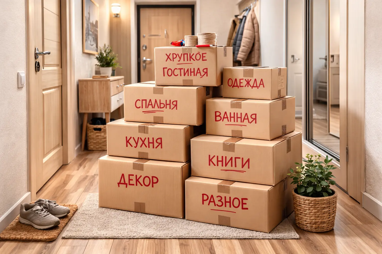 Упаковка личных вещей перед перевозкой