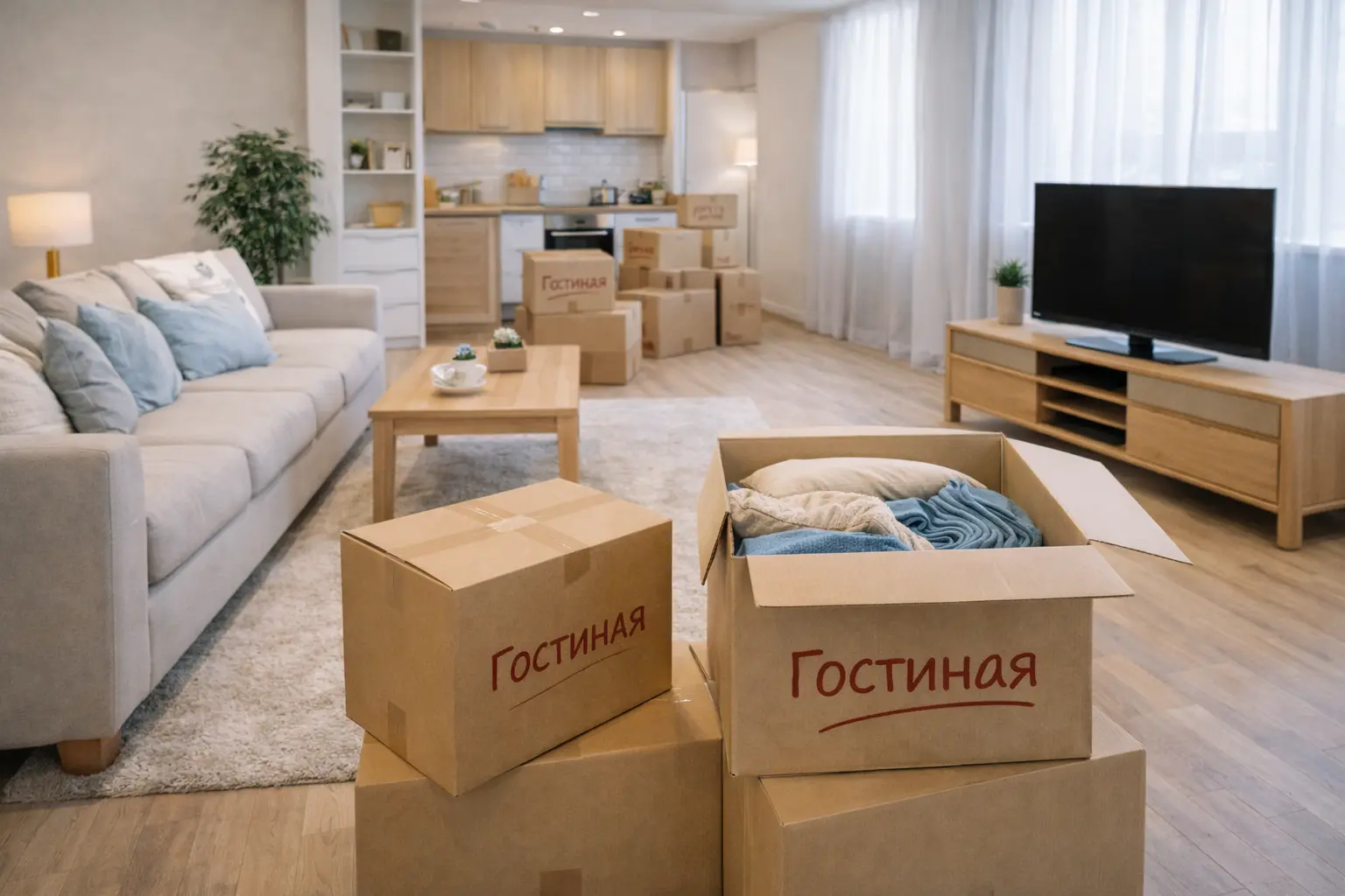 Вещи расставлены на новом месте