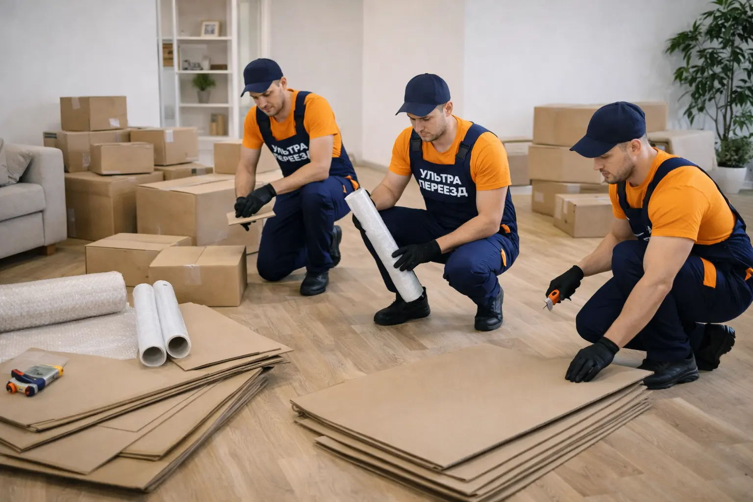 Упаковка вещей для перевозки